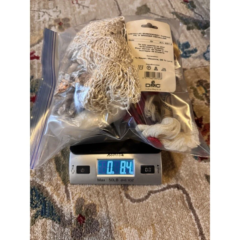HKS DMC Broder Medicis “BLANC” Virgin Wool Thread VTG 570m plus Other Yarn LOT